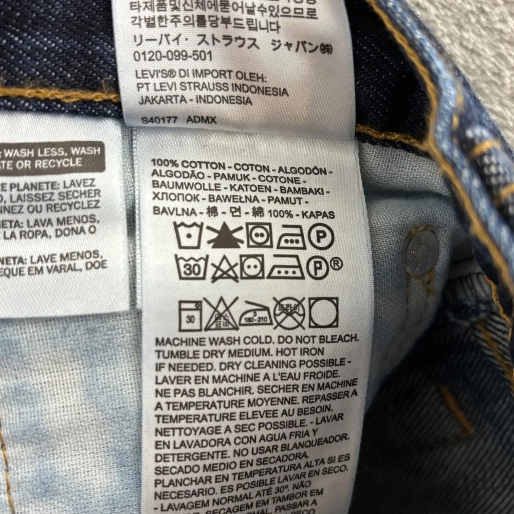 Levi's 517 Bootcut Jeans‎ Mens 36x30 Dark Wash Indigo Cotton Denim 00517-0217